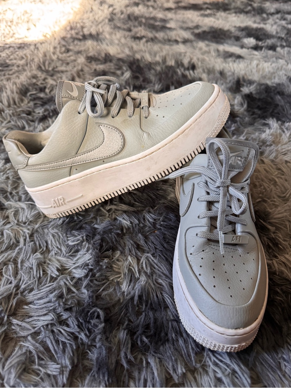 Nike Women's Air Force 1 Low Sneakers in Light Gray